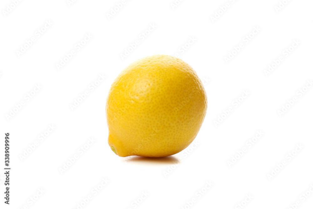 Fresh lemon isolated on white background. Ripe fruit Fresh lemon isolated on white background. Ripe fruit