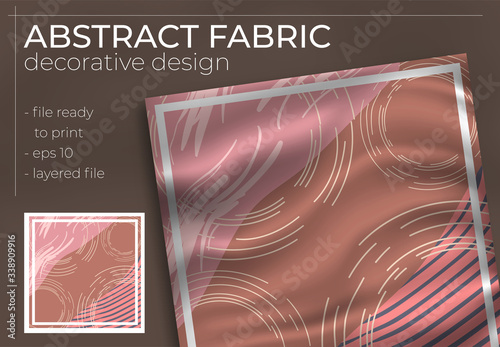 abstract silk scarf creative hijab design with realistic mock up