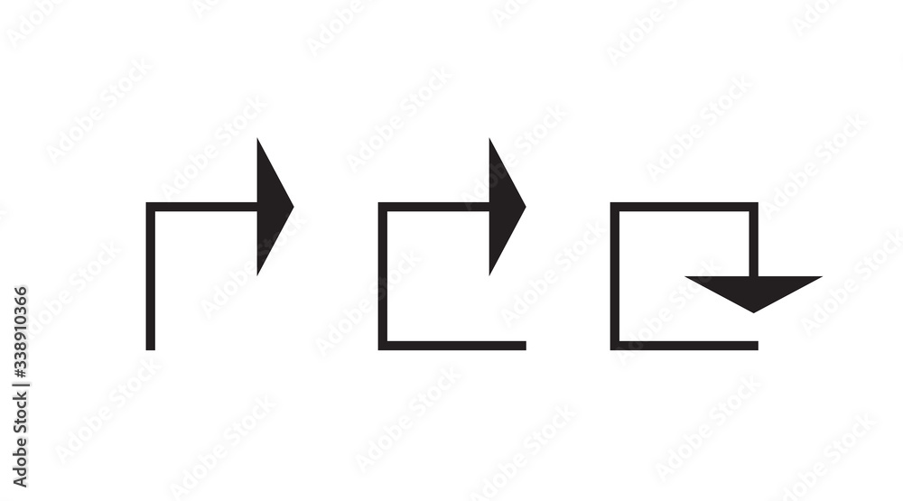 Universal trend geometric arrows set juxtaposed with yellow elements Universal trend geometric arrows set juxtaposed with yellow elements