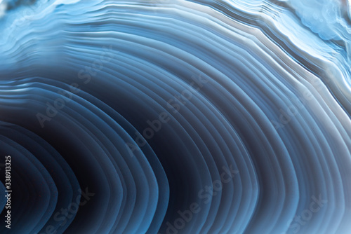 Full frame texture of blue striped agate