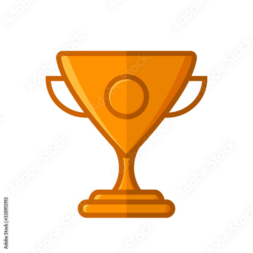 Golden trophy cup isolated ...