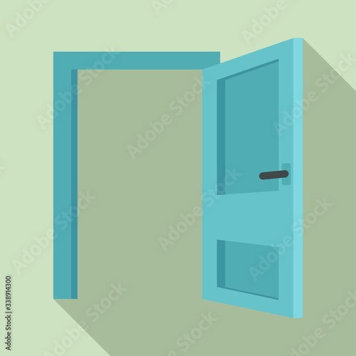 Hotel door entrance icon. Flat illustration of hotel door entrance vector icon for web design