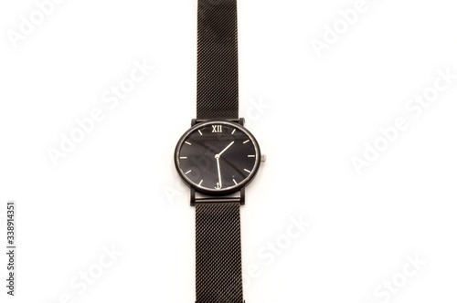 Classic black analog wristwatch