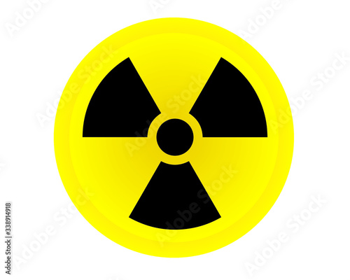 Ionizing radiation symbol attention hazard warning sign. Radioactive sign vector.