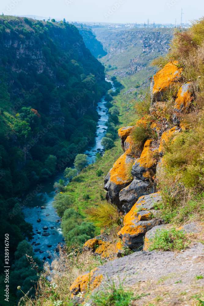 Beautiful canyon landscape with Dzoraget river, Armenia