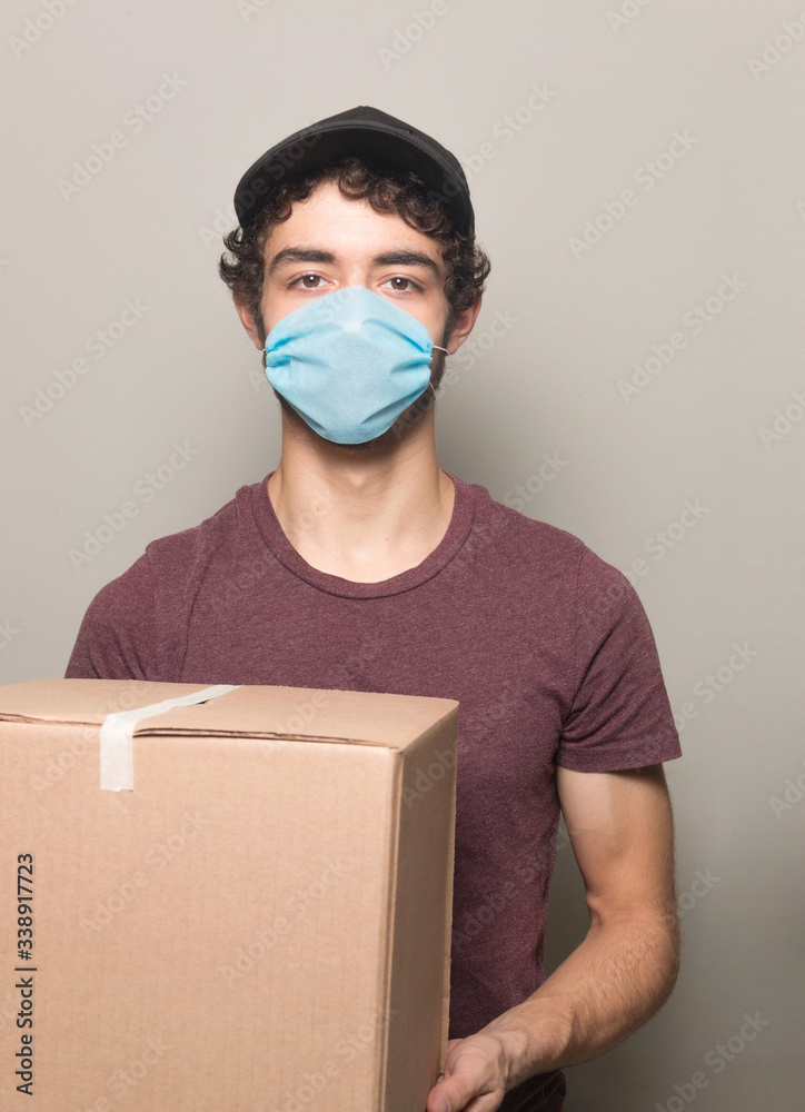 Delivery boy mask vertical Delivery boy mask vertical