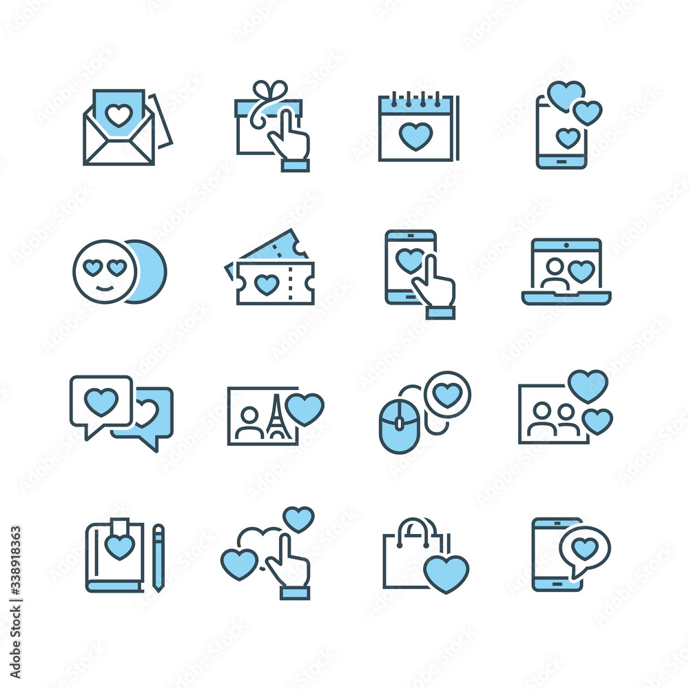 Love and Valentine’s day line icons
Love and Valentine’s day line icons