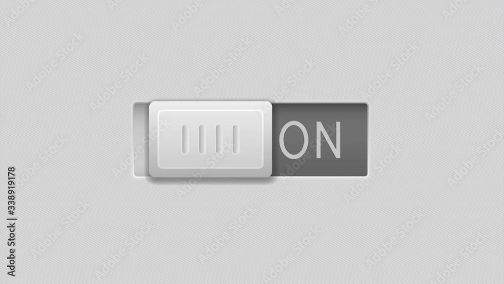 On and Off toggle switch button. 4k loop video. Gray web buttons in motion On and Off toggle switch button. 4k loop video. Gray web buttons in motion