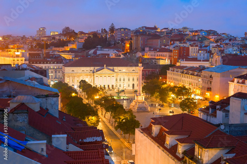 Rossio square Old Town Lisbon