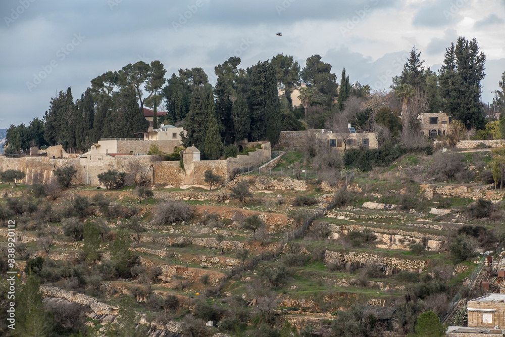 Ein Kerem village as seen from around the Church of Visitation, Jerusalem