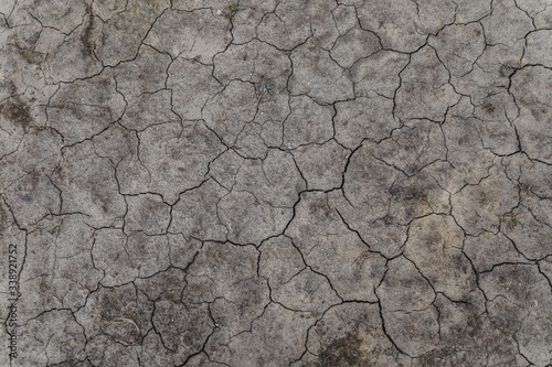 Dark parched dry earth textured background