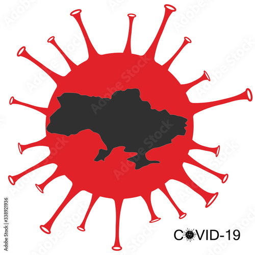  Virus epidemic concept in Ukraine