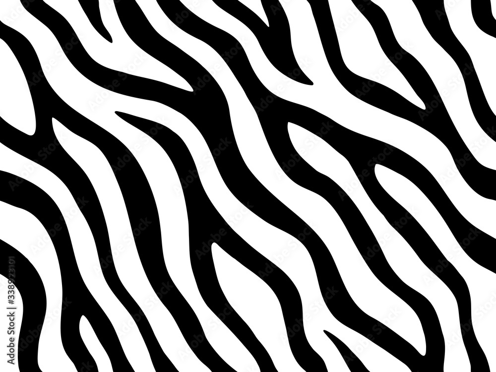 Zebra stripes seamless pattern. Tiger stripes skin print design. Wild animal hide artwork background. Black and white vector illustration Zebra stripes seamless pattern. Tiger stripes skin print design. Wild animal hide artwork background. Black and white vector illustration
