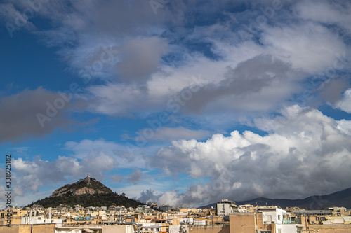 clouds over the city of Athens