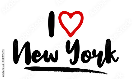 I Love New York Calligraphy Lettering for posters, cards design, T-Shirts.
