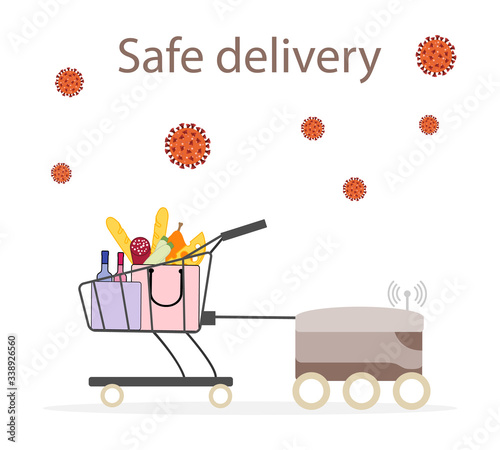 Quarantine Virus Online Order Safe delivery Robot