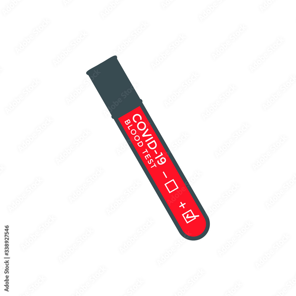 Covid-19 blood test icon vector illustration Covid-19 blood test icon vector illustration