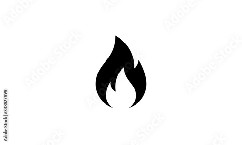 Fire sign. Fire flame icon isolated on white background. Vector illustration