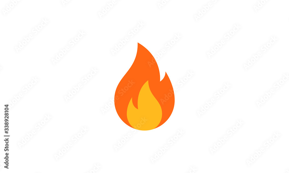 Fire sign. Fire flame icon isolated on white background. Vector illustration