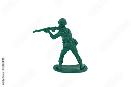 Green toy soldiers on white background. Soldier one on six models. (3/6) Picture thirteen on sixteen viewing angles. (13/16)