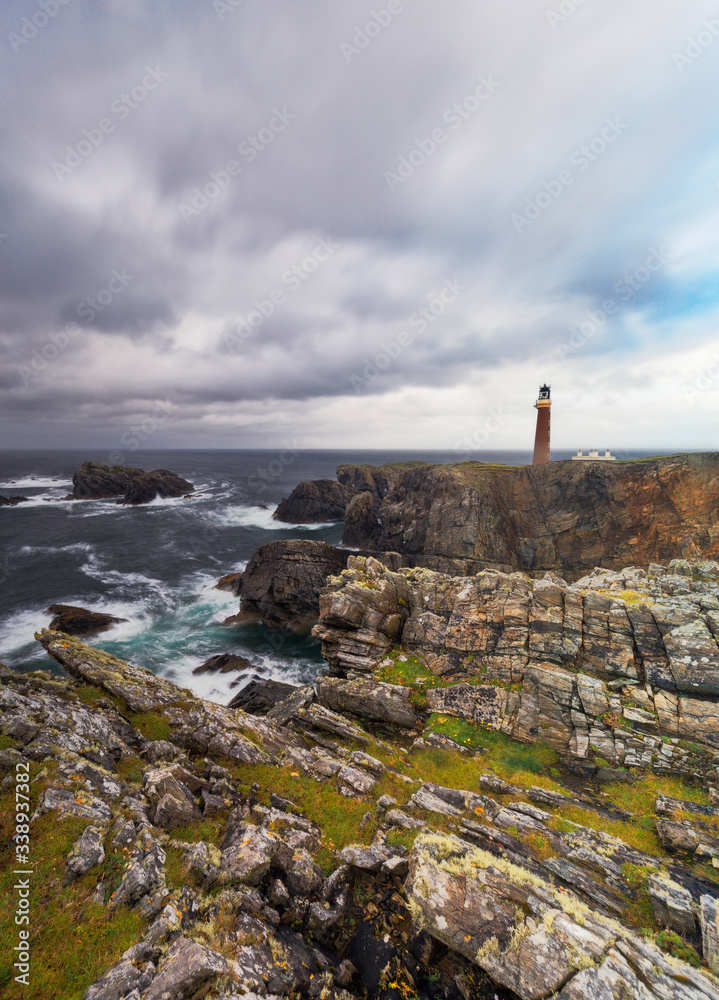 Fototapeta premium Butt of Lewis lighthouse, Isle of Lewis, Scotland, UK, Europe
