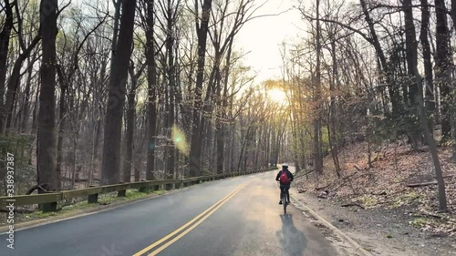 Wallpaper Mural Empty roads go through Rock Creek Park in Washington, DC Torontodigital.ca