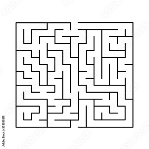 15 x 15 square vector maze with no solution