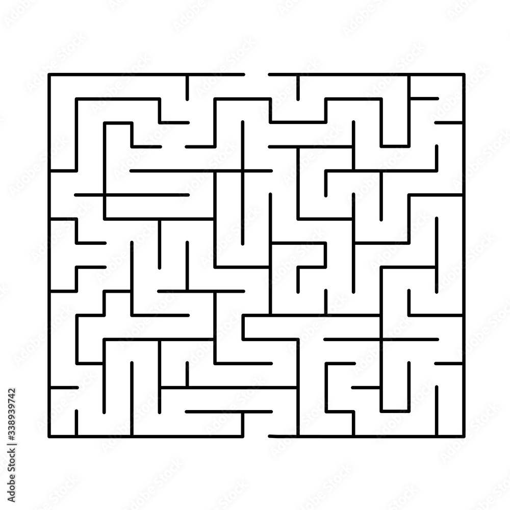 15 x 15 square vector maze with no solution