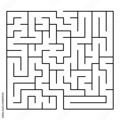 15 x 15 square vector maze with no solution