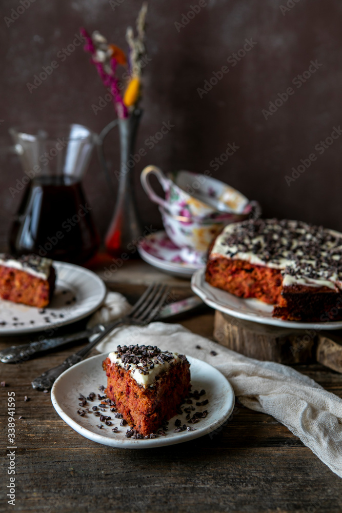 cake with beet cake with beet