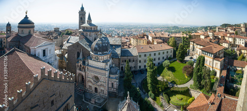 Panorama of Bergamo Town, Italy