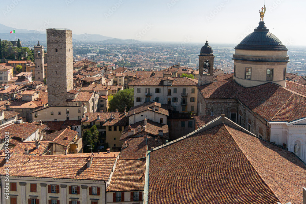 Cityscape of Bergamo, Italy