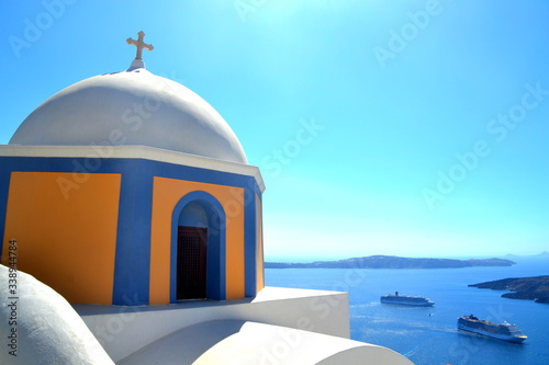 Greece, Hellas, Santorini, sea, travel, island,view, cyclades, Fira, volcano, holiday, landskape, coast, whote houses