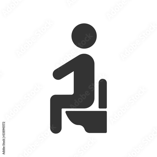 Person sitting on toilet icon
