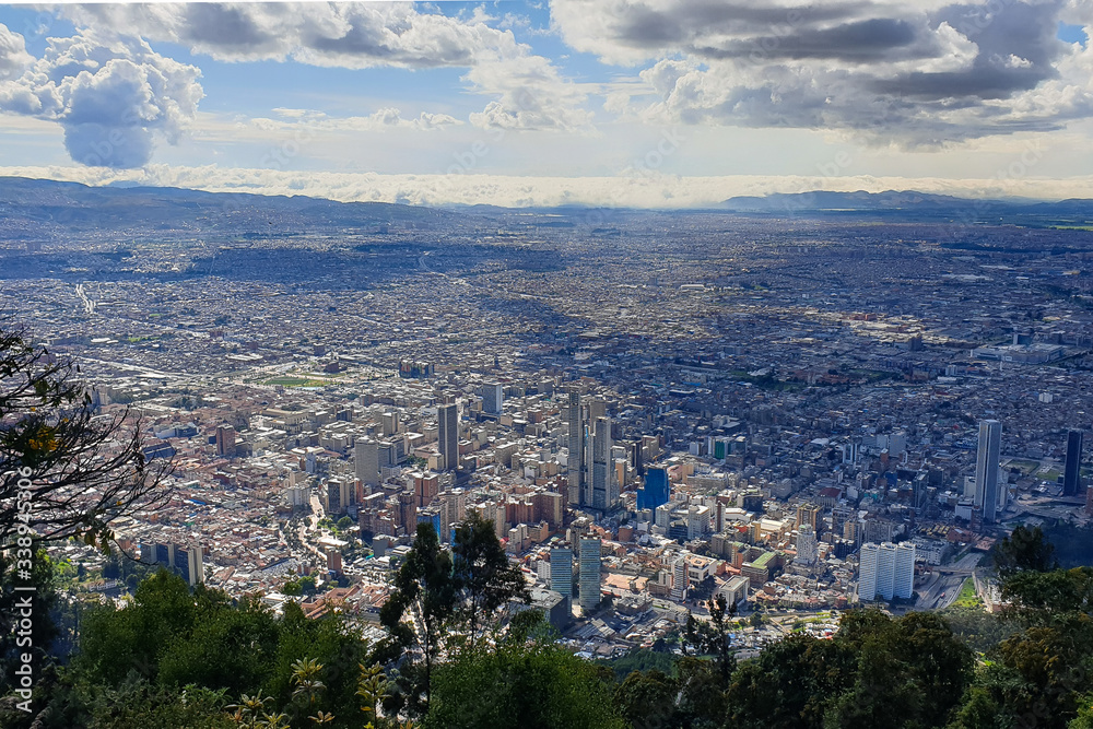 Bogotà - View of the city from the top of Monserrate Hill