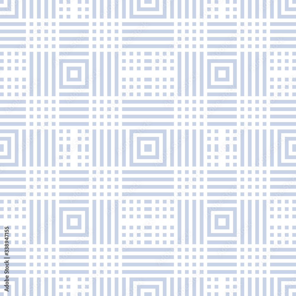 Vector geometric lines seamless pattern. Modern texture with squares, stripes, lines, chevron, repeat tiles. Simple abstract geometry. Subtle white and light blue graphic background. Stylish design Vector geometric lines seamless pattern. Modern texture with squares, stripes, lines, chevron, repeat tiles. Simple abstract geometry. Subtle white and light blue graphic background. Stylish design