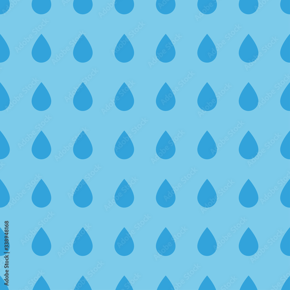 Seamless water drop pattern. Vector background.