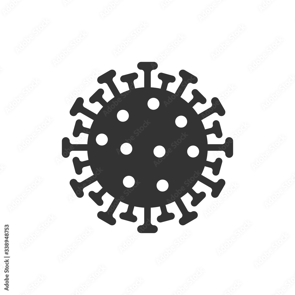 Coronavirus icon. Bacteria symbol modern, simple, vector, icon for website design, mobile app, ui. Vector Illustration