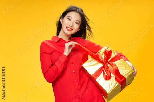 young woman with shopping bags