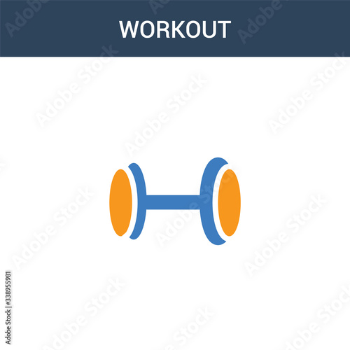 two colored Workout concept vector icon. 2 color Workout vector illustration. isolated blue and orange eps icon on white background. © BestVectorStock