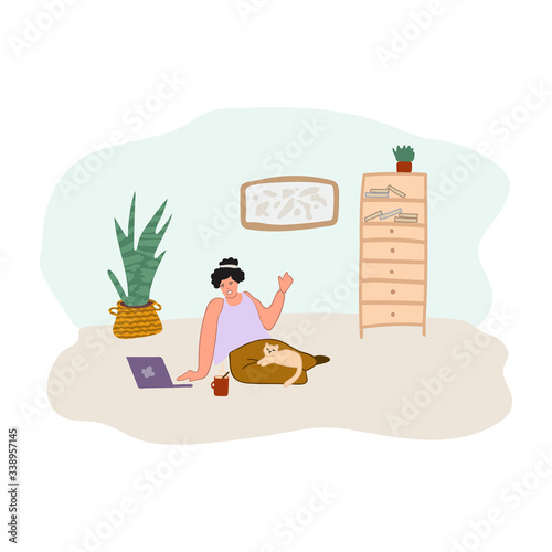 Animation flat green screen office man sitting HD design arm included milk honey fruit Animation breakfast tea cup Cartoon Morning animated composition meal COFFEE ANIMATION SCREEN GREEN TAKING.