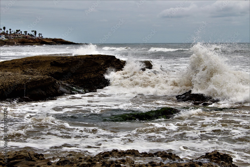 waves on the beach