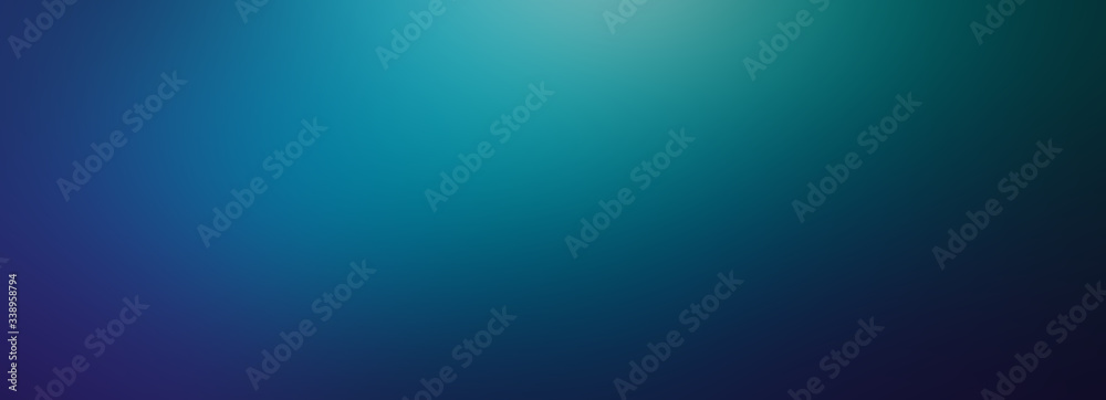 Blue and Black Defocused Blurred Motion Abstract Background, Wide - obrazy, fototapety, plakaty 