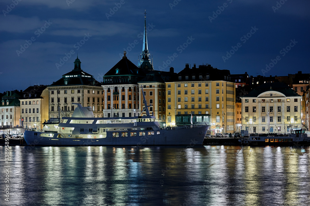 Old town in Stockholm in the evening
