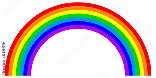 Rainbow in flat style. Colorful trendy icon of rainbow . Vector illustration