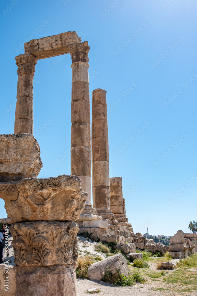 Ancient Ruins at the Citadel in Amman Jordan