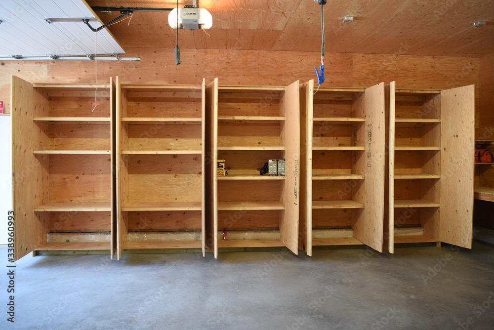 Plywood shelves