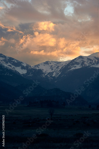 sunset in the mountains