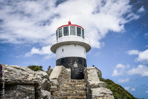 The historical Lighthouse at Cape Point built in 1859, Cape Town, Western Cape, South Africa