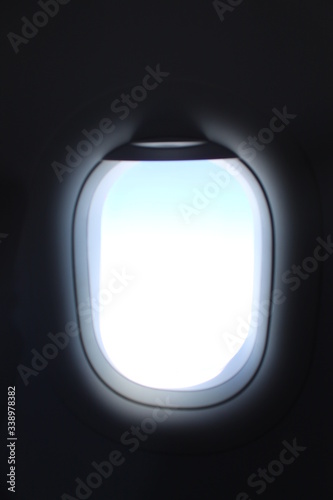 the view of peruvian mountains and jungle from the airplane 